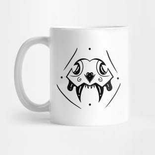 Skull Cat Graphite Mug